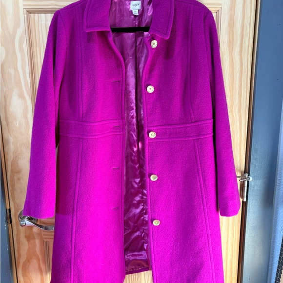 J. Crew Jackets & Blazers - J. Crew Fuchsia Lady Day Coat